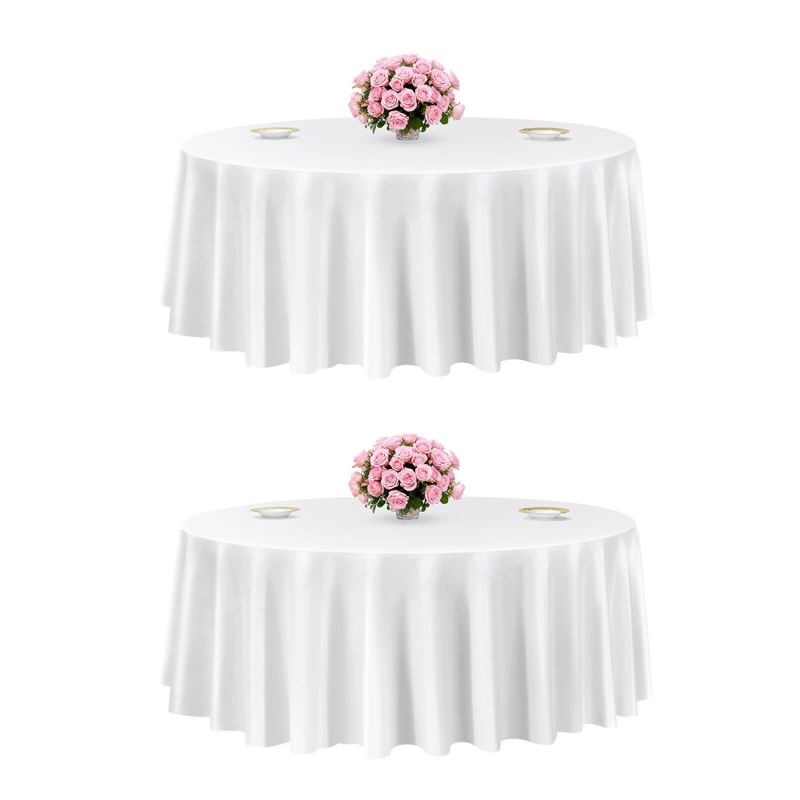 Laudlinade komplekt, 2 tk, valge, polüester