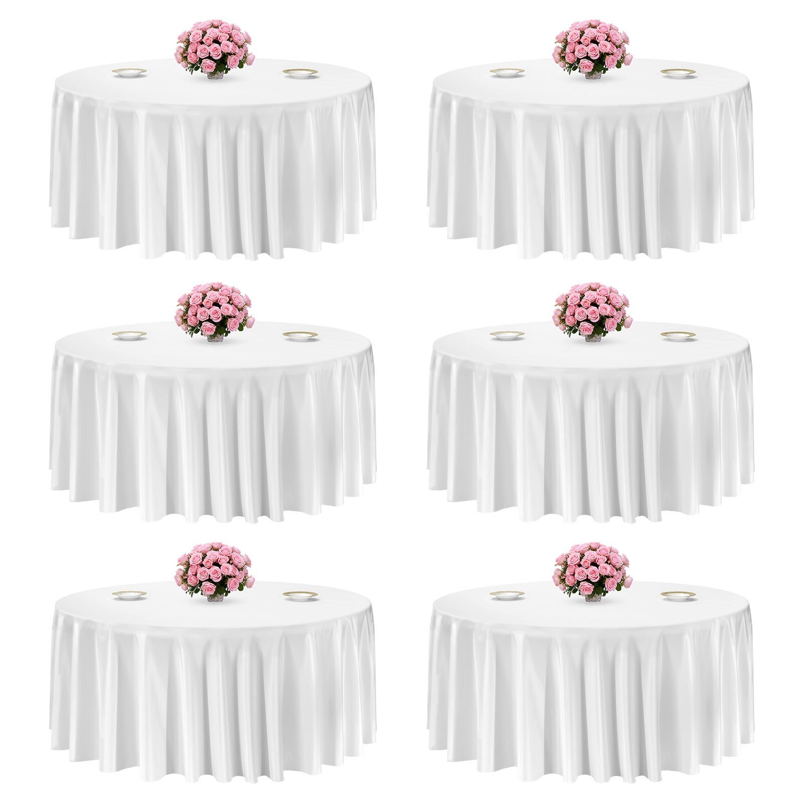 Laudlinade komplekt, 6 tk, valge, polüester