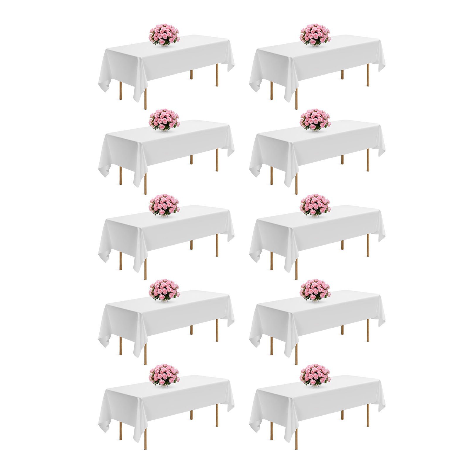 Laudlinade komplekt, 10 tk, 152,4 x 259,1 cm, valge