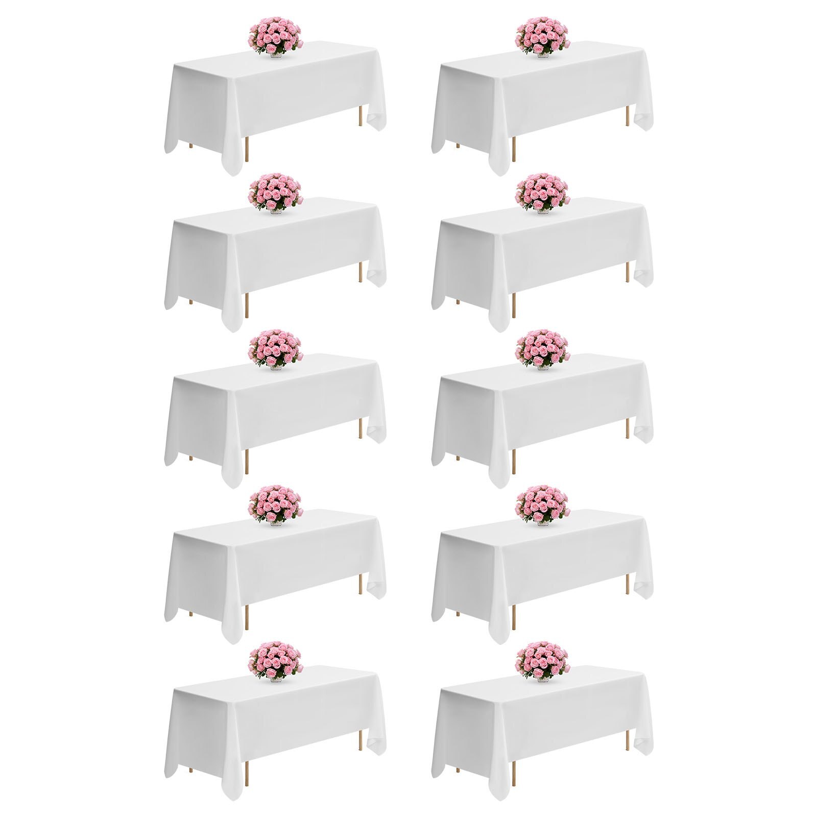 Laudlinade komplekt, 10 tk, 177,8 x 304,8 cm, valge
