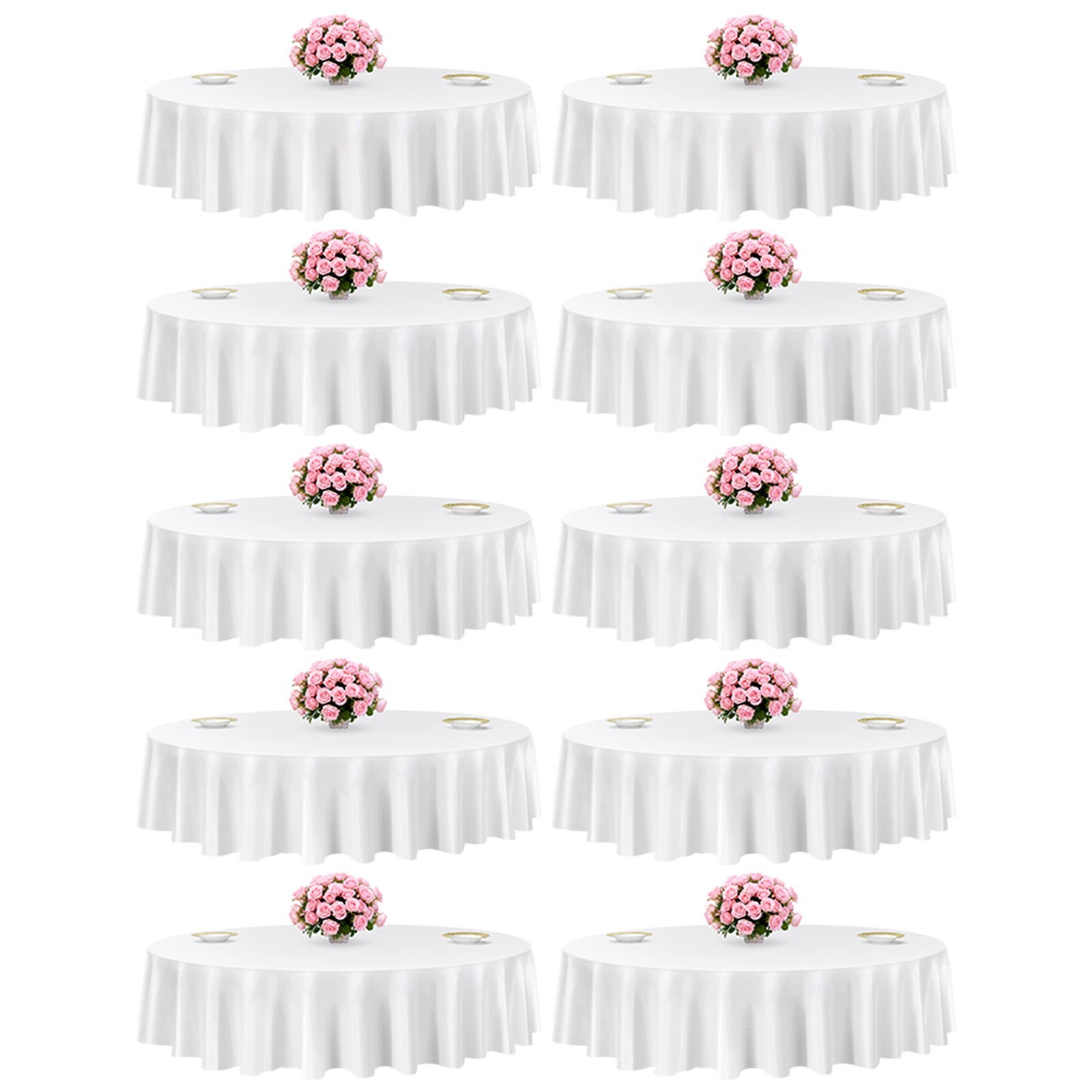 Laudlinade komplekt, 10 tk, valge, polüester