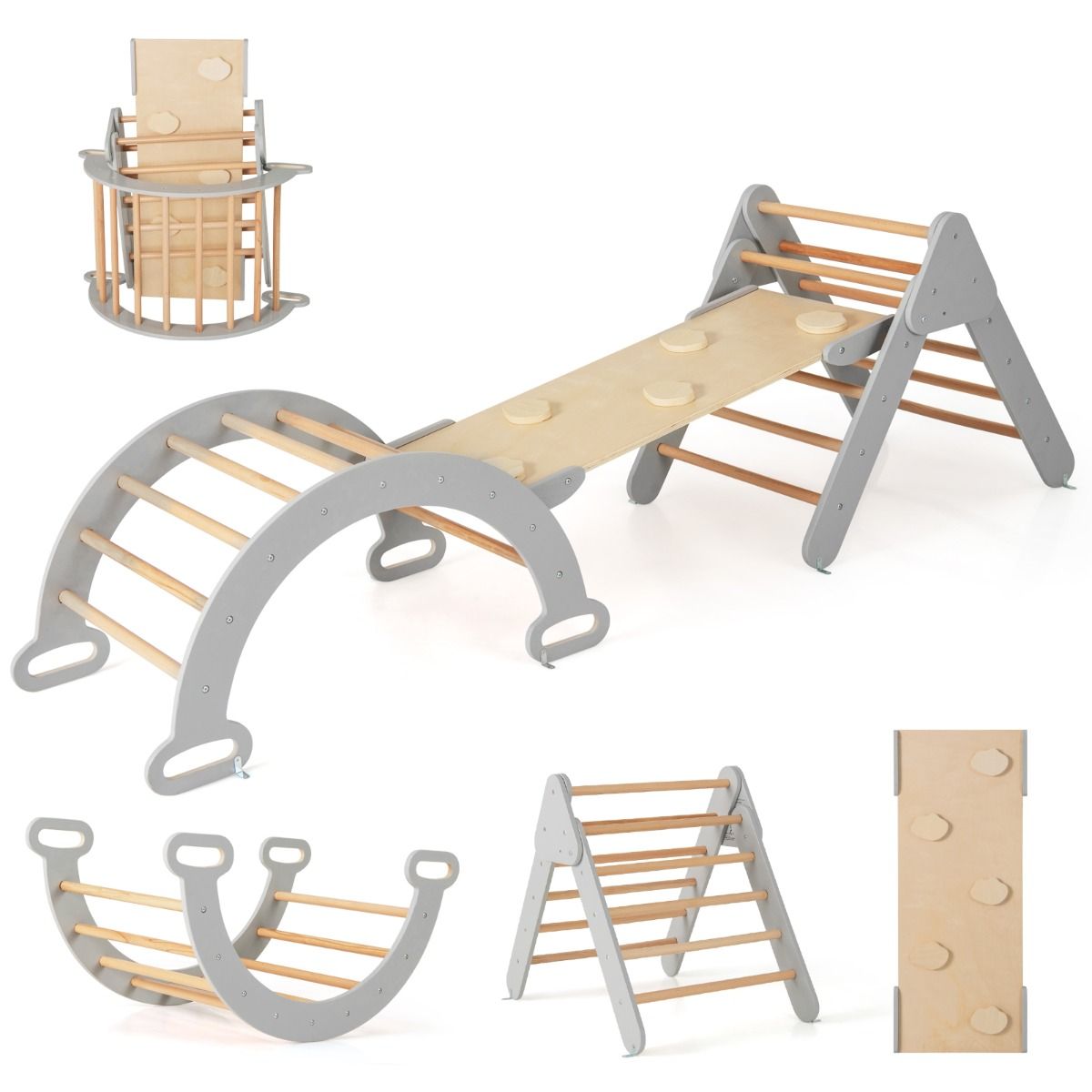 Ronimiskolmnurk liumäega ronimiskaarega sisaldab kahepoolselt halli kaldteed