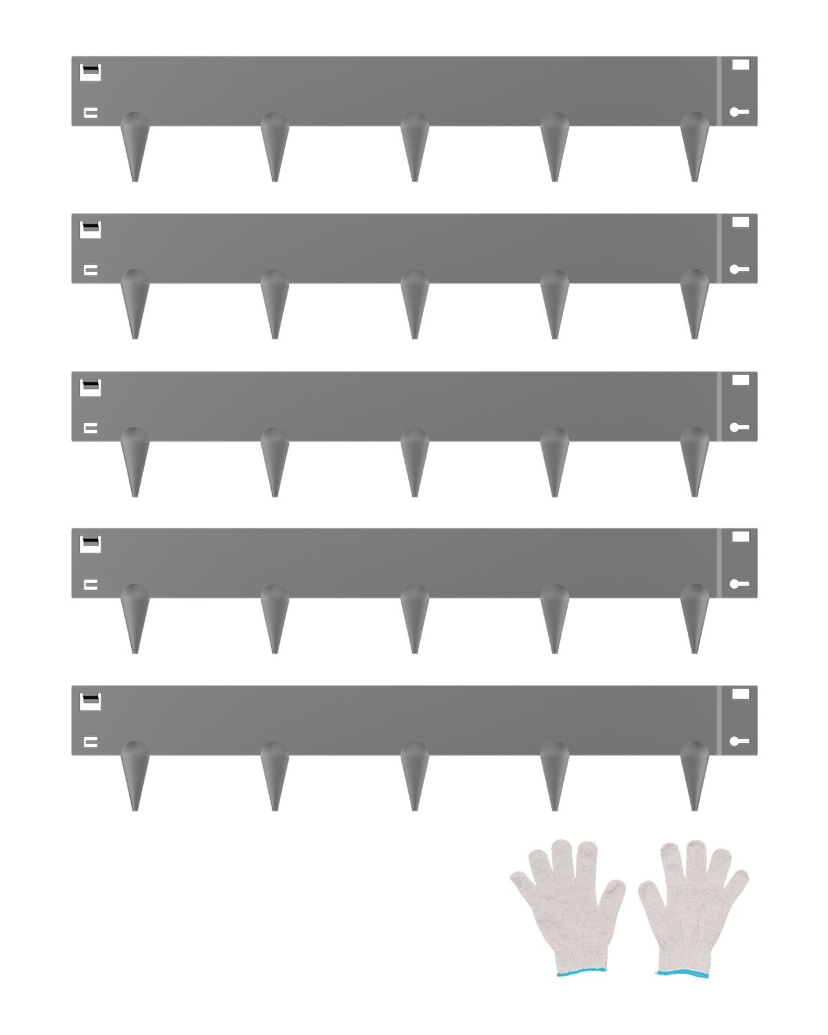 Terasest maastiku serv, 5 pakki 99,1 x 10,2 cm roostekindel metallist maastiku serv