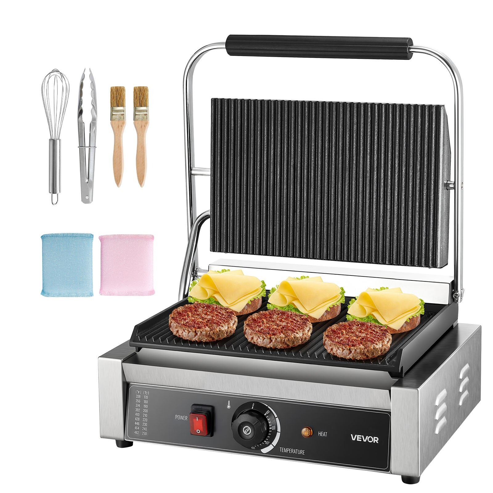 Kommertspaninigrill, 2200 W elektriline võileivapaninisöötur