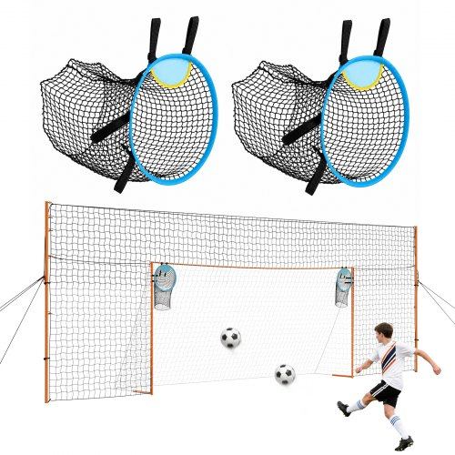 Soccer Goal 4.84 x 2.12 m Soccer Goal for Backyard with Iron Frame PE Net, Backstop, Target Nets, Ground Stakes, Ropes, for Youth & Adults, Outdoor Sports, Backyard Games, Practice Training