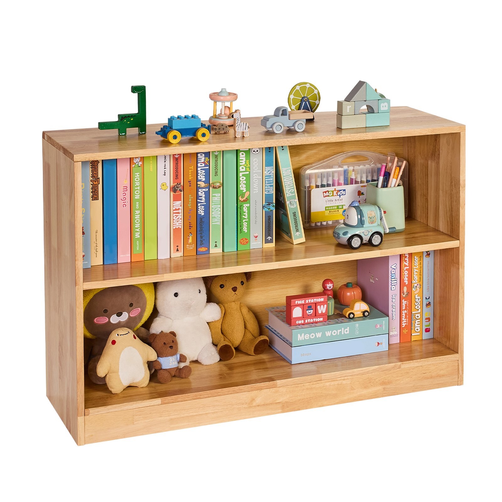 Montessori raamaturiiul, 870 mm laiune mänguasjade hoiustamise korraldaja
