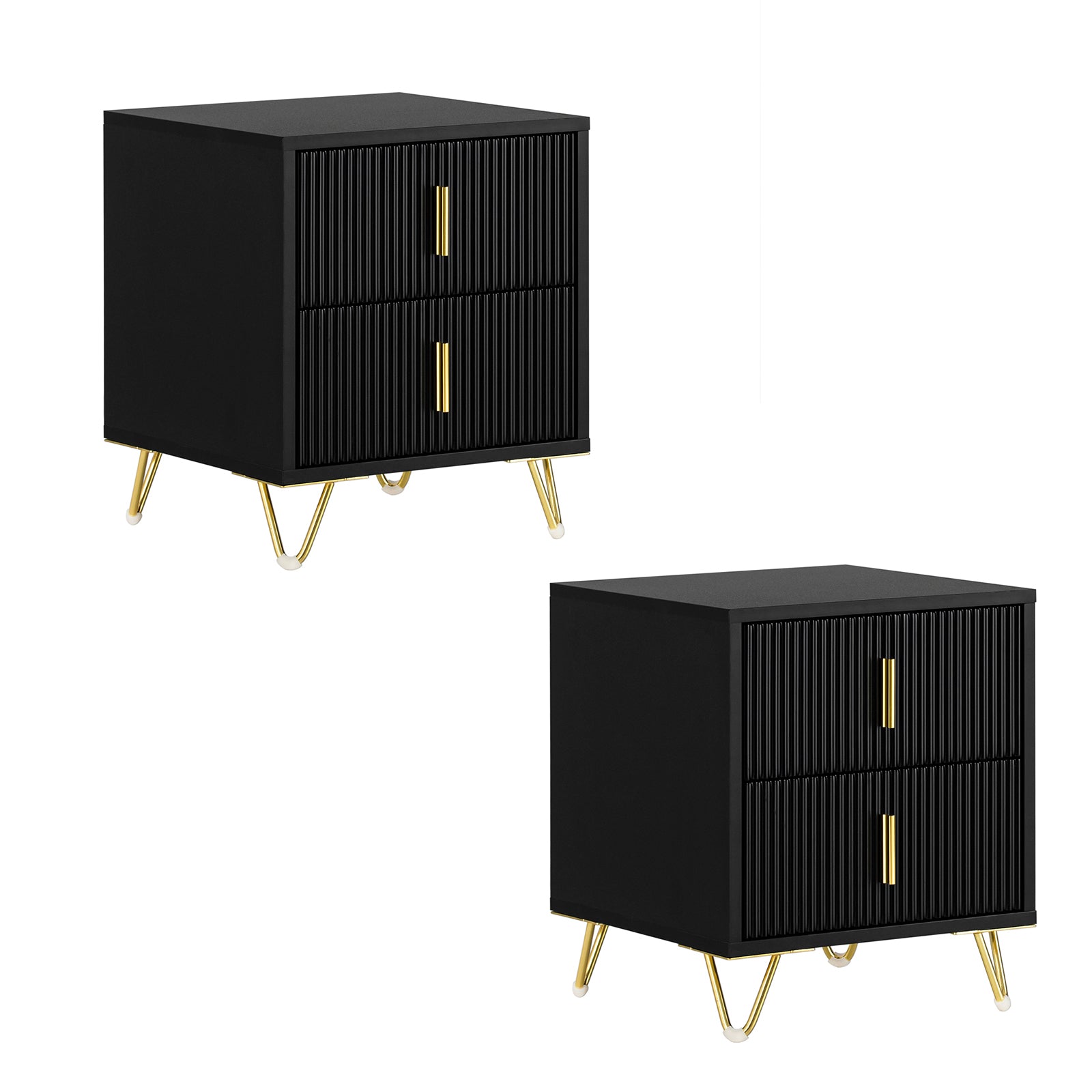 2 modernset öökappi 2 sahtliga, must