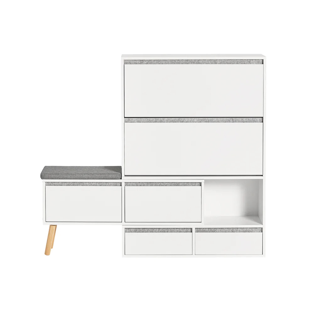 Jalanõudekapp FSR134 valge/hall