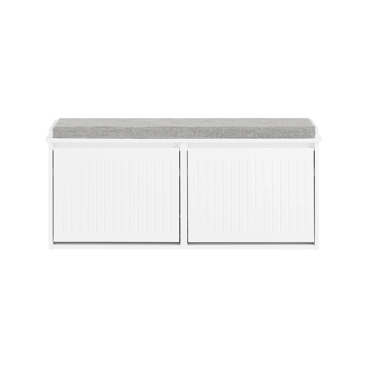 Jalanõudepink 100x25x46 cm hall/valge