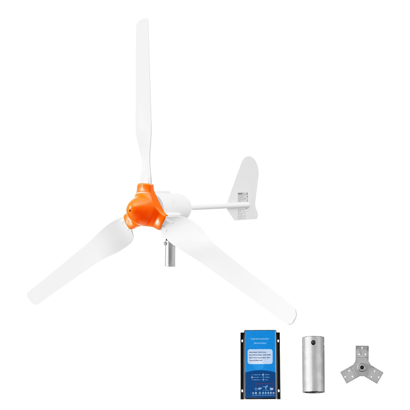 1200 W 24 V tuuleturbiini generaator, paadi, kodufarmi jaoks (mastipost ei kuulu komplekti)