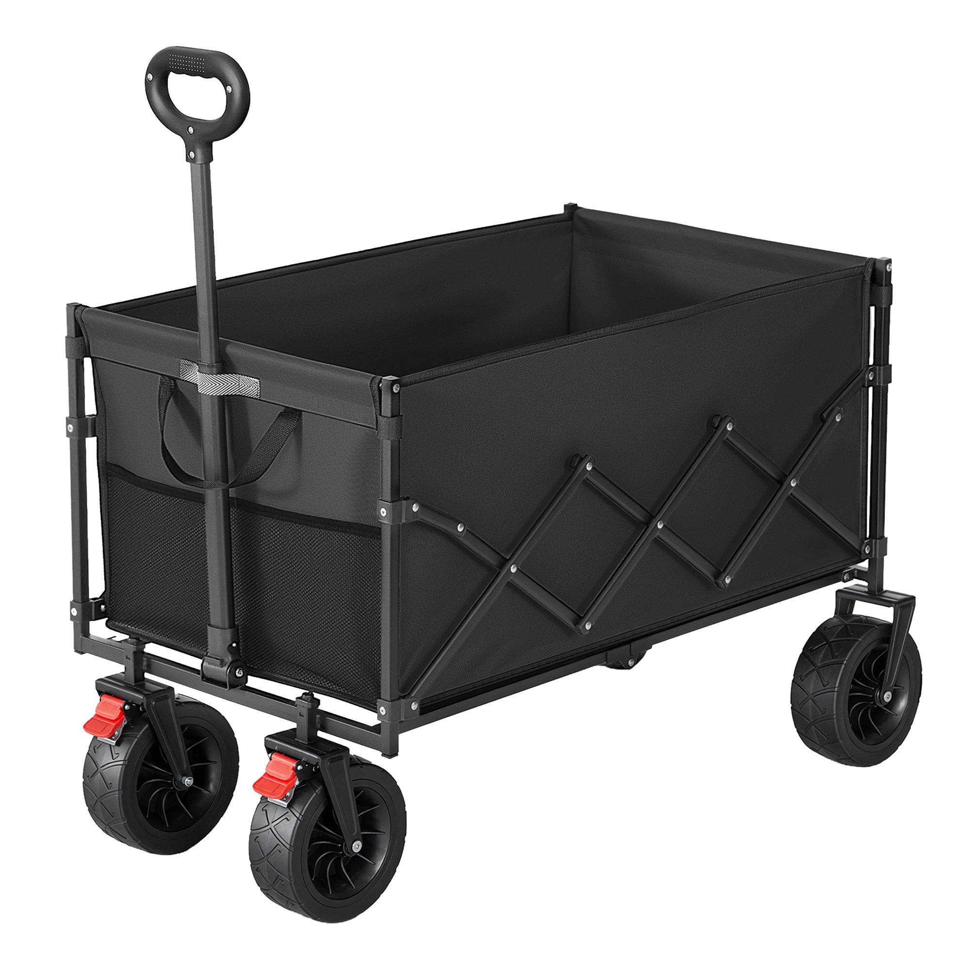 Kokkupandav veokäru, 200 L, must