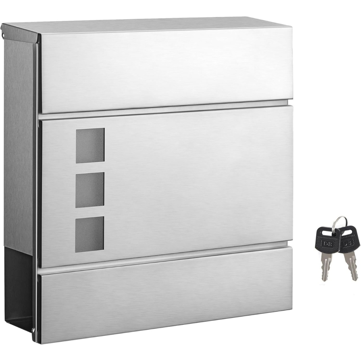 Hõbedase ajalehesahtliga seinapostkast