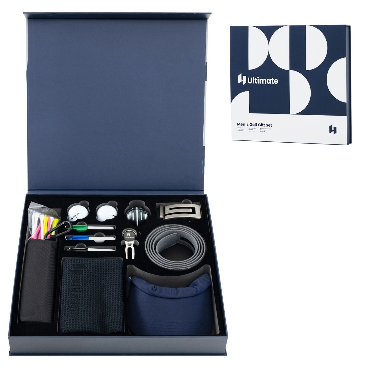 Täielik golfi kinkekomplekt meestele golfitarvikute komplekt 3 golfipalliga, golfi kingitus kinkekarbis