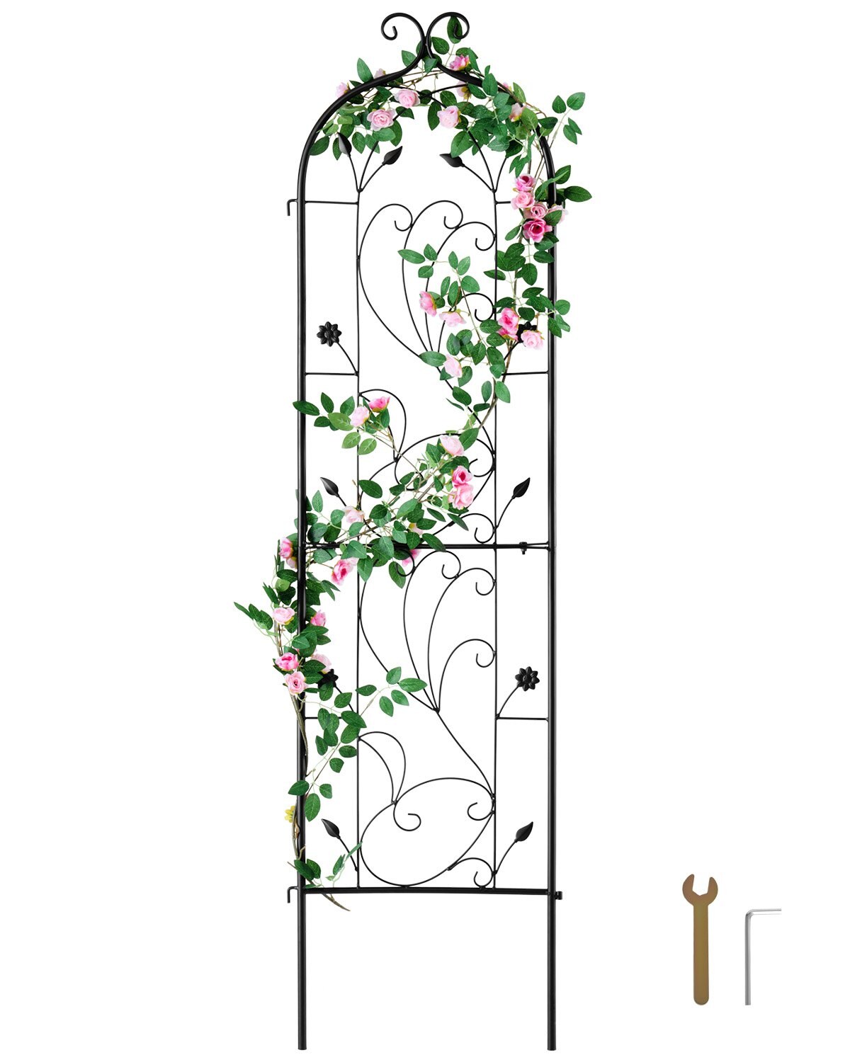 Aiavõre ronitaimedele, 152,4 x 38,1 cm, roostekindel metallist aialillevõre