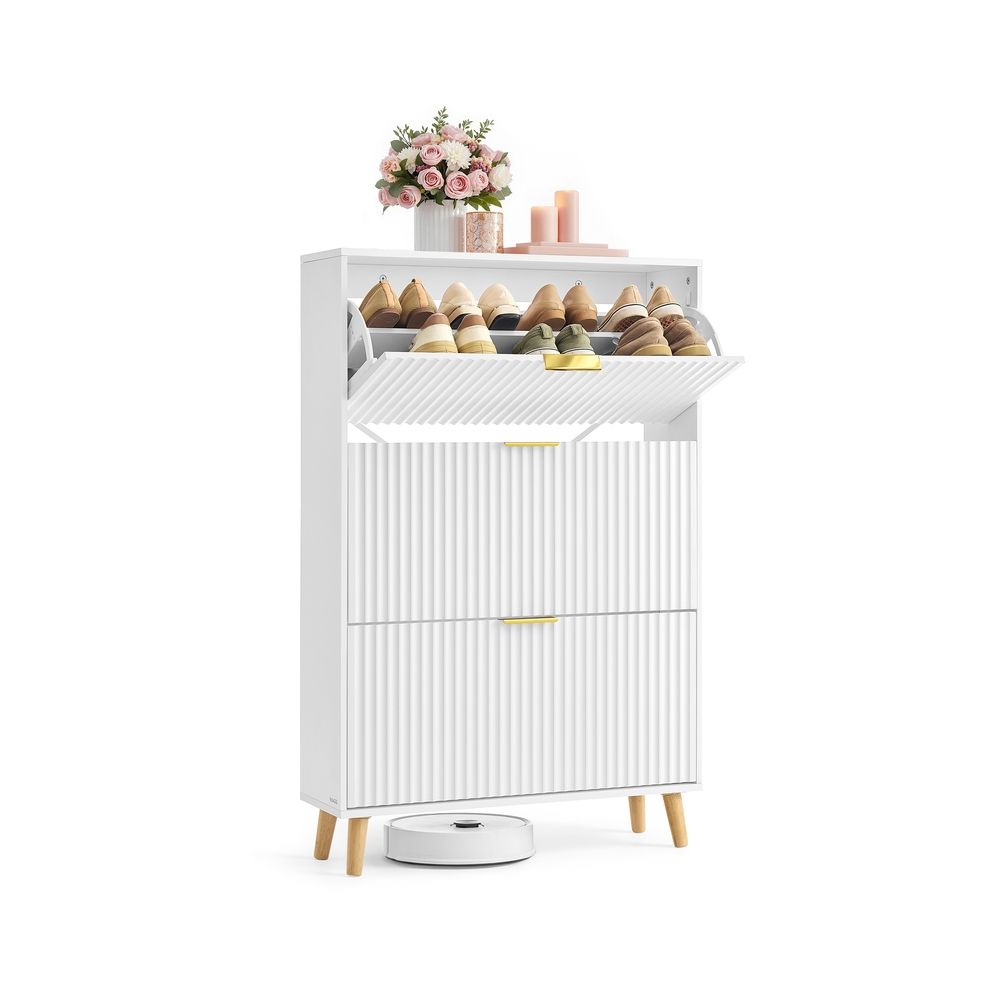 MAXE kollektsioon - jalanõudekapp 3 uksega, pilvevalge