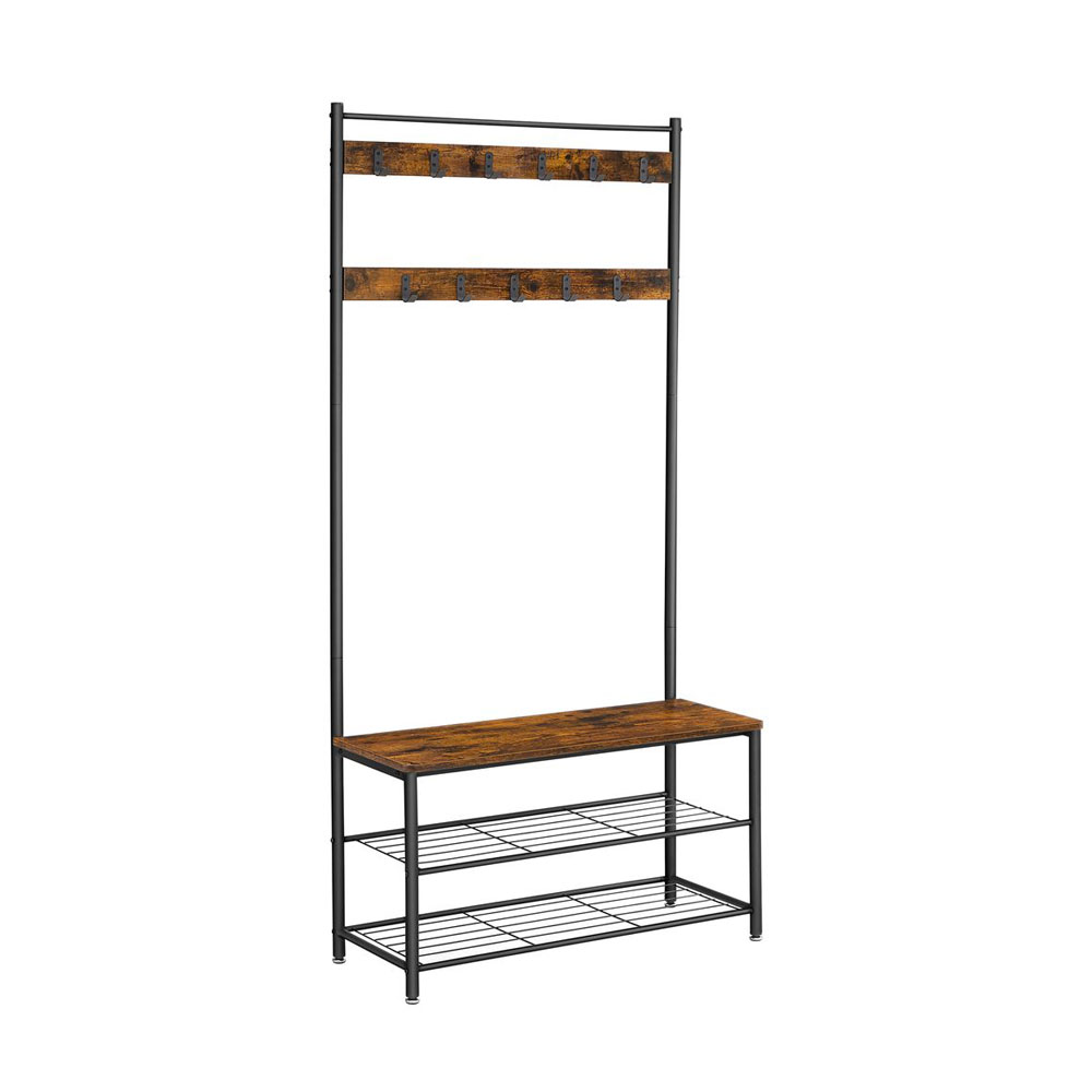 Riidenagi kingariiuliga metallist vintage pruun/must