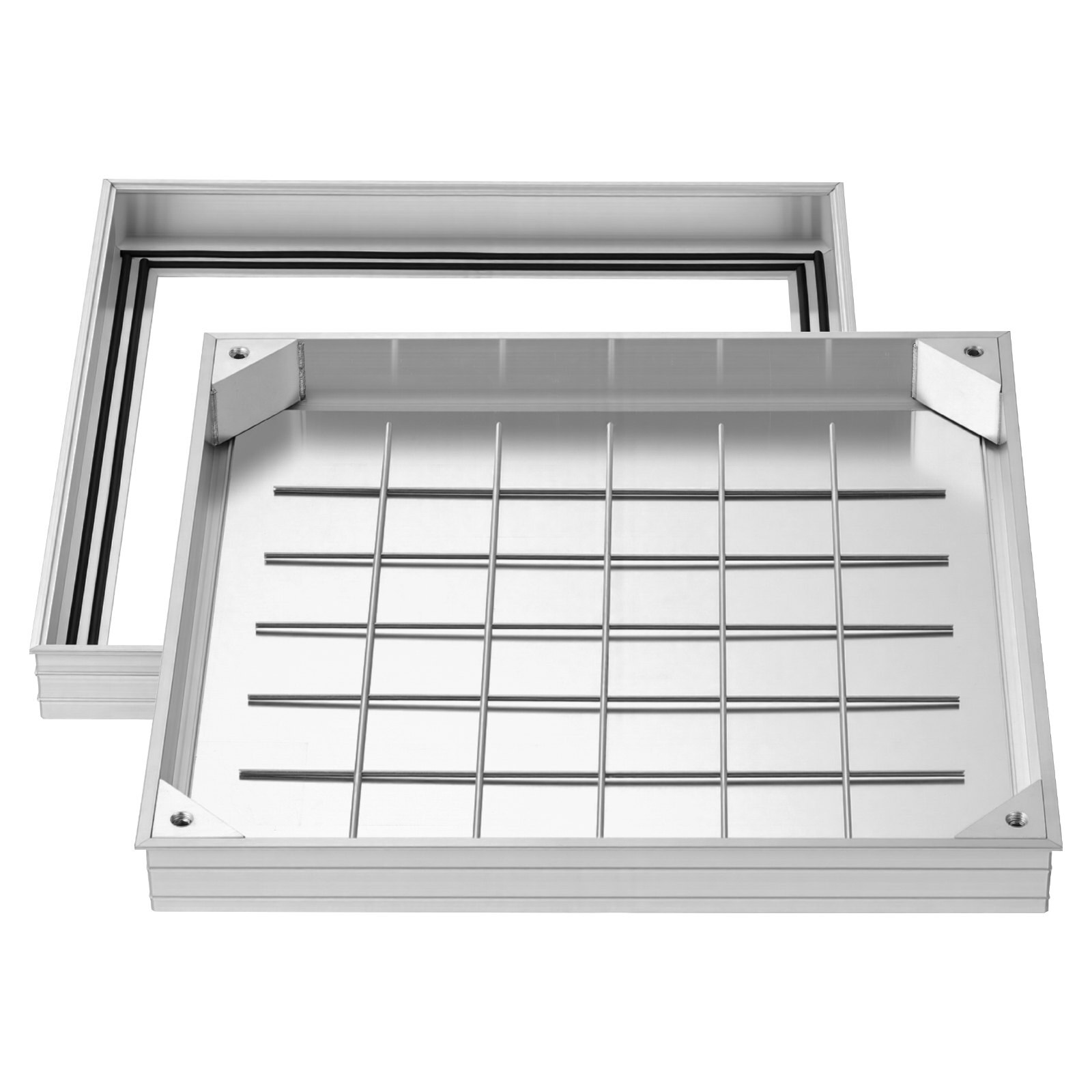 Raamiga kaevukaan, 500 x 500 mm nähtamatud süvistatavad septikupaagi katted