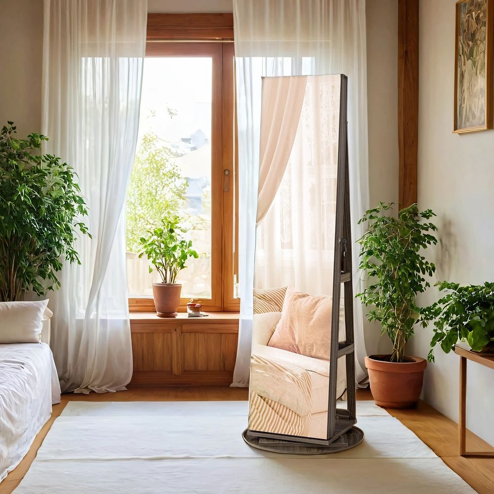 Ehete kapp, peeglikapp, raamita täispikkuses peegel