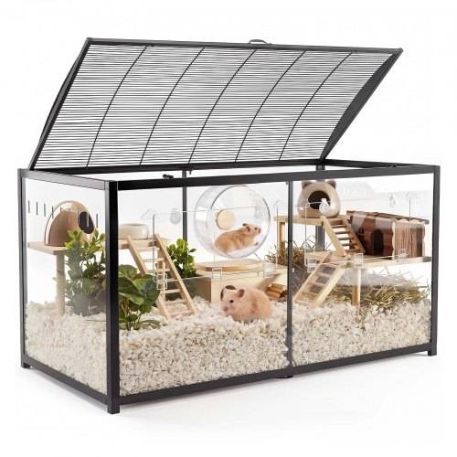Hamstripuur 1200 x 600 x 645 mm 360° vaatega metallist hamstri elupaik, liivahiirtele (0