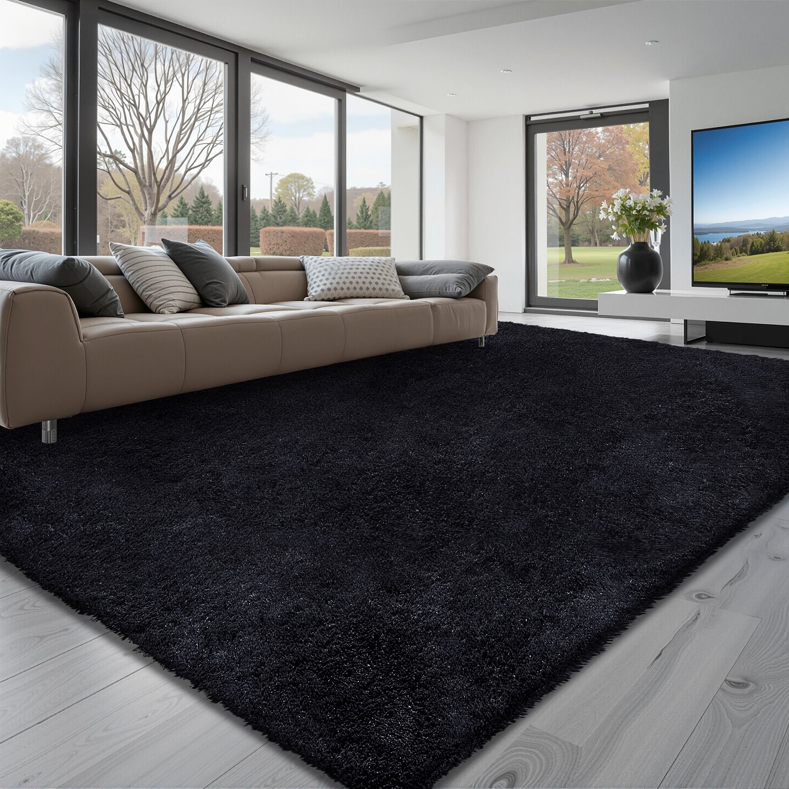 Siseruumide plüüsist vaibad, 2,44 x 3,05 m pehme plüüsist vaip