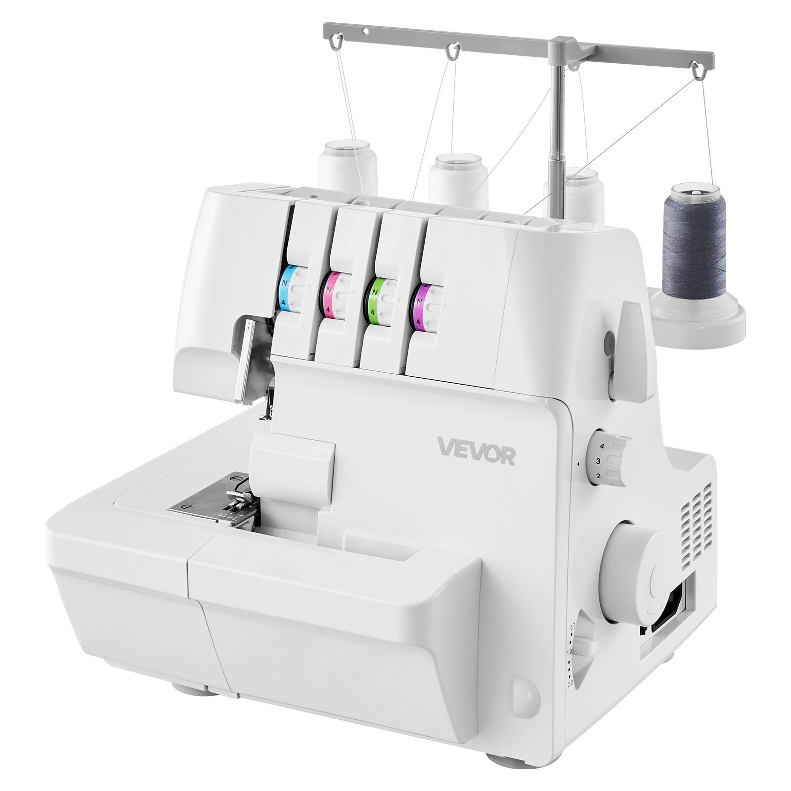Serger overlokõmblusmasin, 1250 pistet minutis, 2-3-4 niidivõimalus