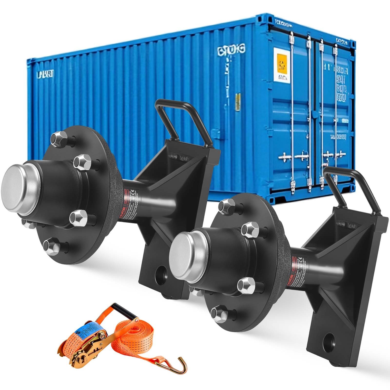 Transpordikonteineri rataste 6-küünise rataste komplekt, turvaline transport dokki