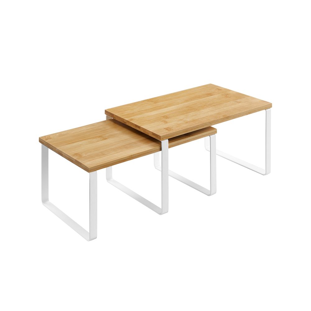 Abiriiulid bambusest 2tk valge/beez