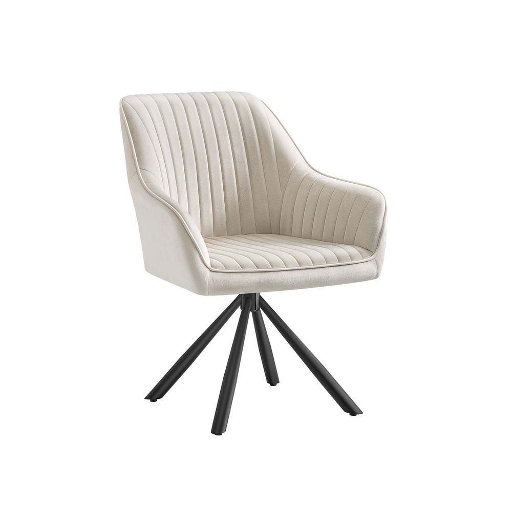 Söögitool, sametkattega, pöörlev, käetugedega, terasjalgadel, maks. kandevõime 120 kg, cappuccino-beež-tintmust