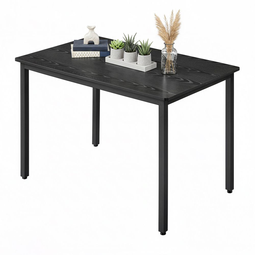 Söögilaud, köögilaud, 70 x 110 x 77 cm, söögilaud 4 inimesele, elutoalaud, kirjutuslaud, söögituppa, kööki, tööstusdisain, vintage pruun-must