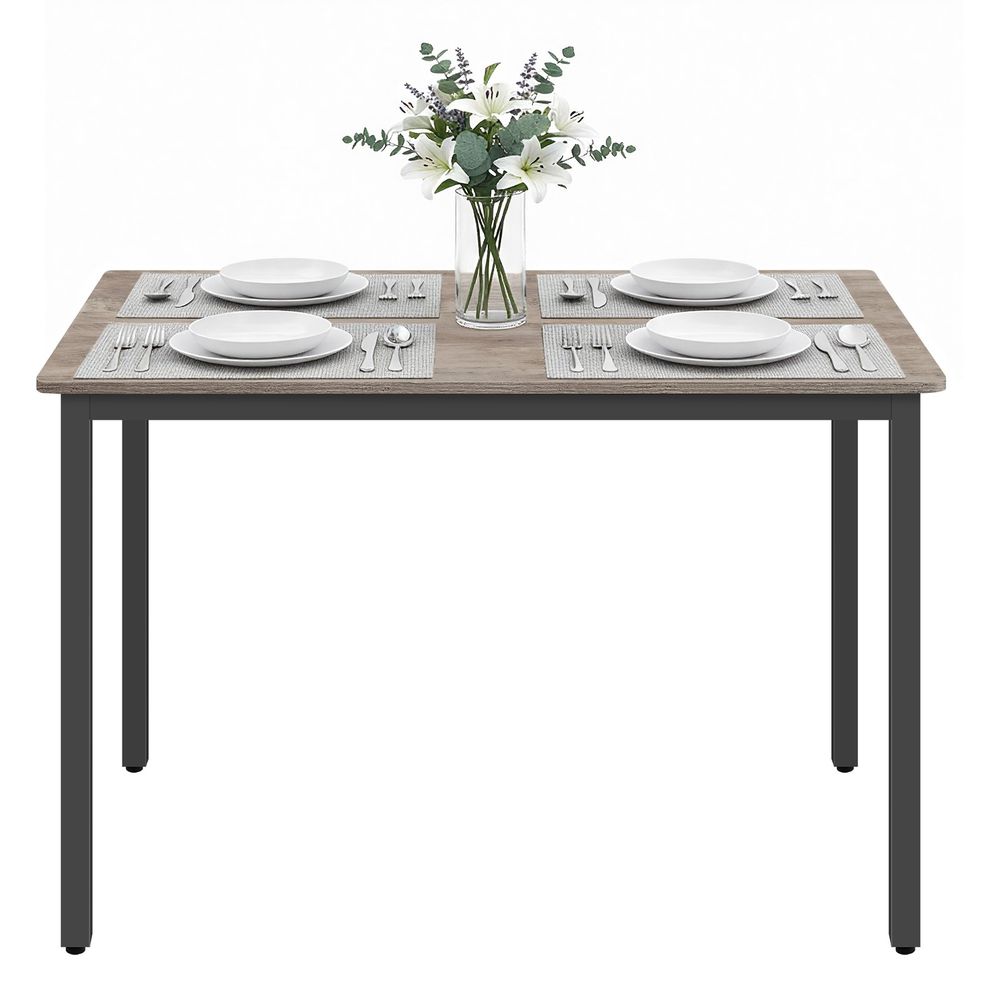 Söögilaud, köögilaud, 70 x 110 x 77 cm, söögilaud 4 inimesele, elutoalaud, kirjutuslaud, söögituppa, kööki, tööstusdisain, vintage pruun-must