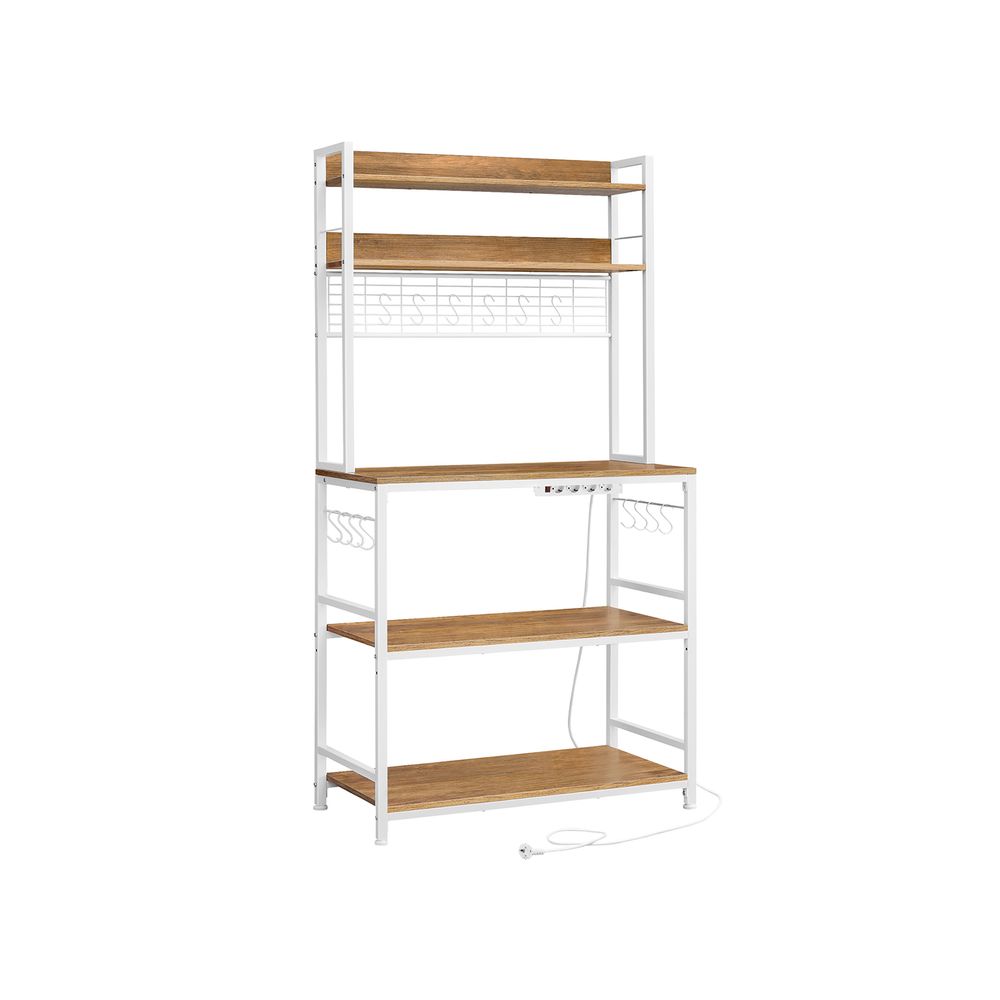 Köögiriiul 40 x 80 x 170 cm valge/beez