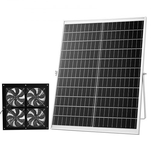 Päikeseenergial töötav ventilaator, 25 W päikesepaneel 4 ventilaatoriga