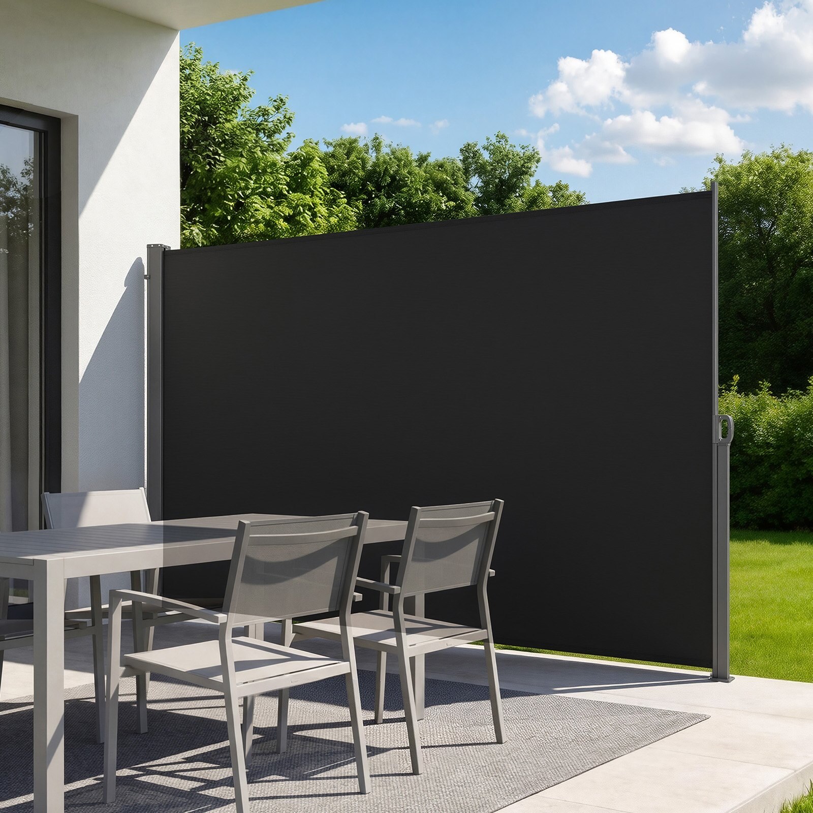 Sissetõmmatav külgmarkiis, 180 x 300 cm terrassile, veekindel päikesevari