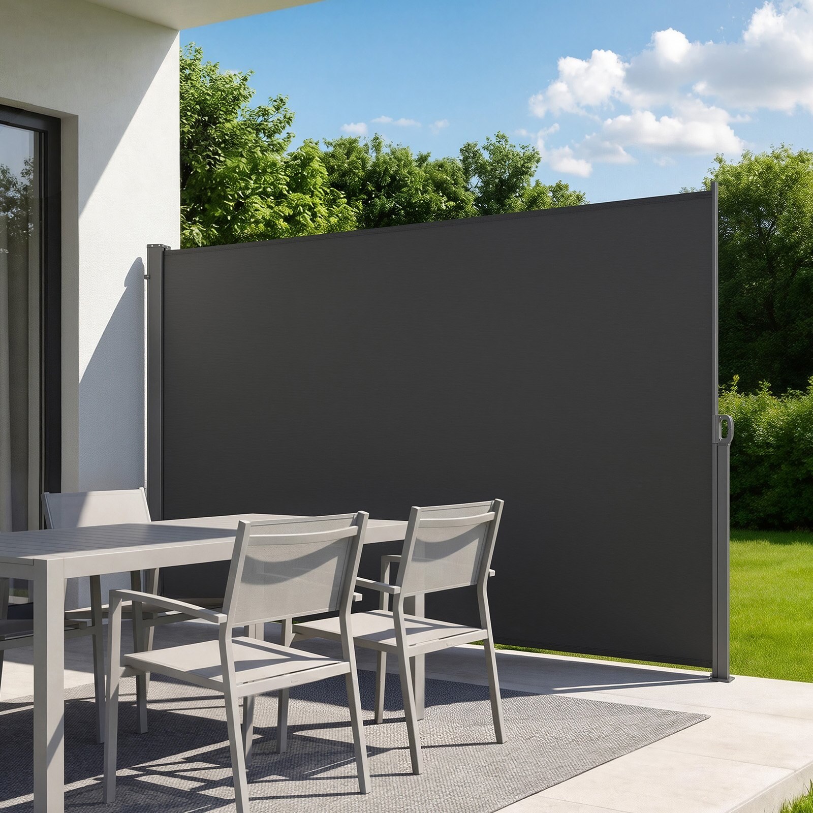 Sissetõmmatav külgmarkiis, 180 x 300 cm terrassile, veekindel päikesevari