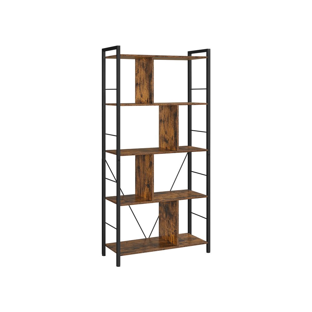Raamaturiiul vintage pruun/must