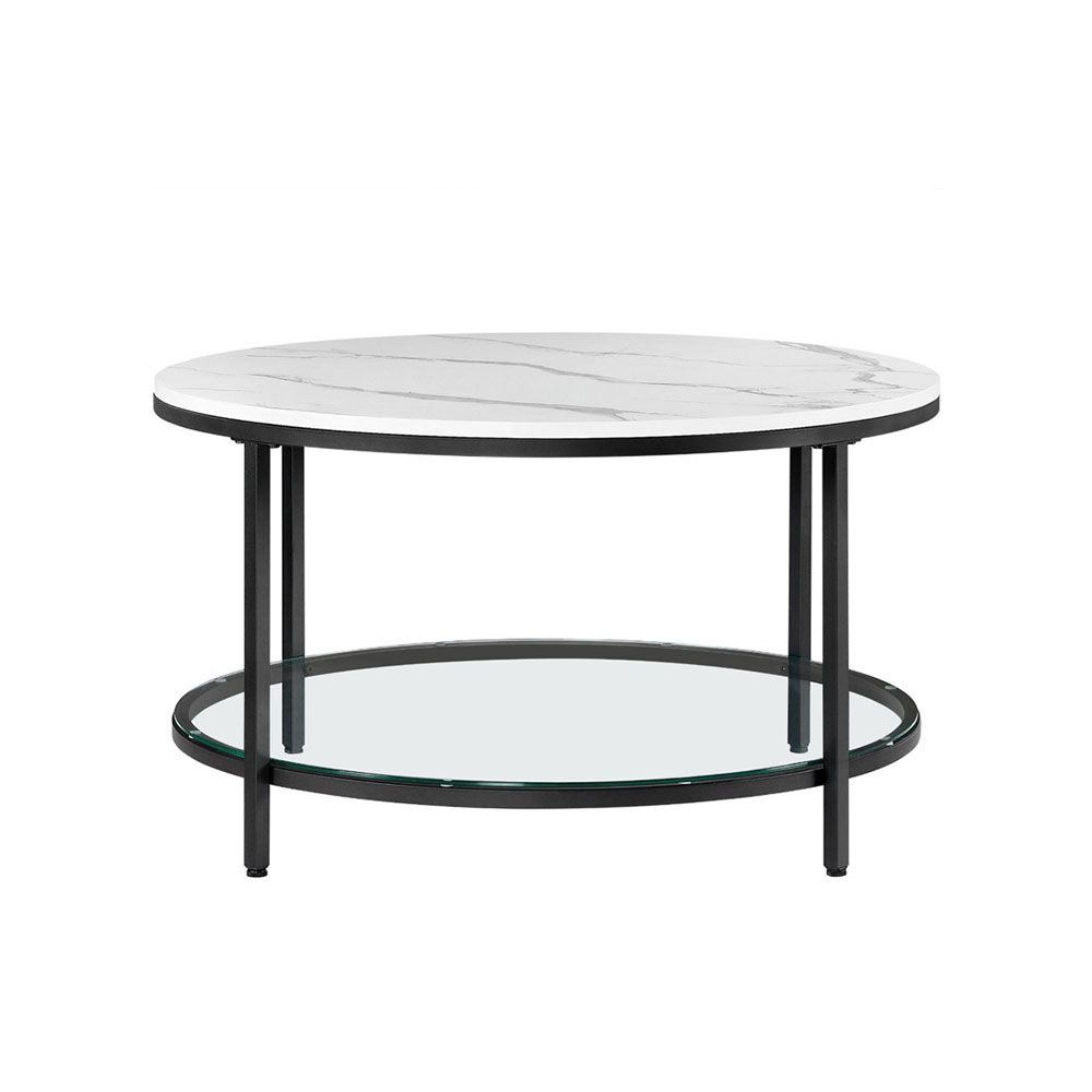 Diivanilaud ümmargune, 80x80x45cm, valge