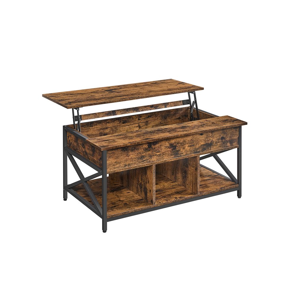 Diivanilaud 60 x 100 x (48-62) cm vintage pruun