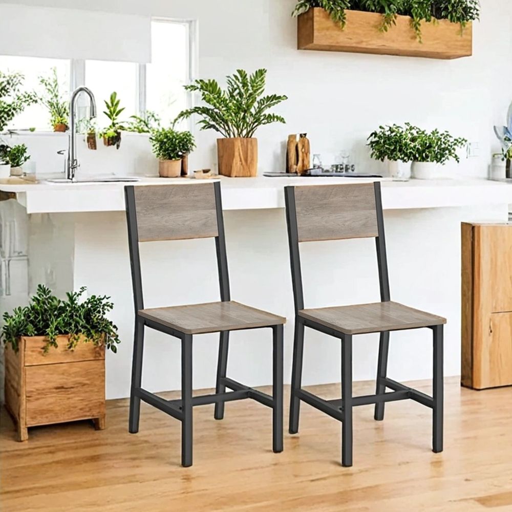 Söögitool, metallraam, 2-osaline komplekt, industriaalstiil, söögituppa, elutuppa, kööki