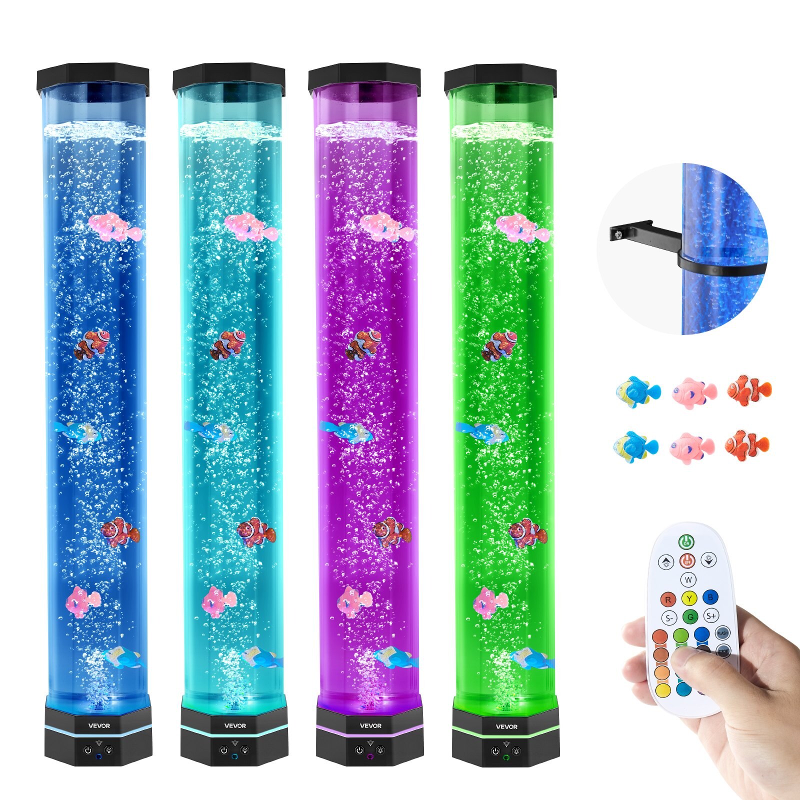 Mullitoruga lamp 16 värvi 80 cm sensoorne akvaariumilamp rahustavaks leevenduseks