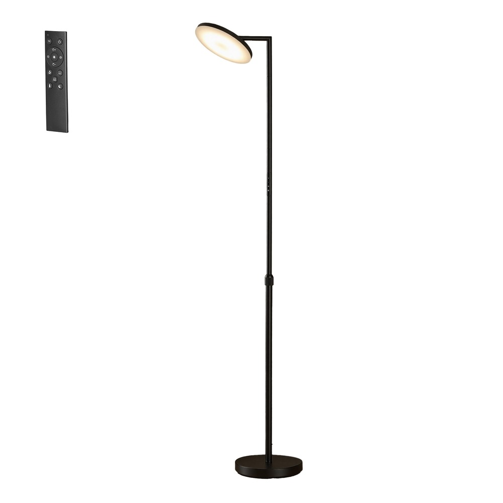 Öökapp pistikupesade, LED-valgustuse, 2 sahtli ja avatud riiuliga, süsimust