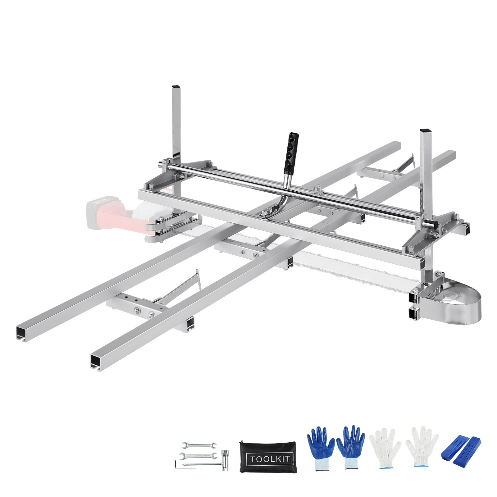 Mootorsae ja rööbaste freesi juhtsüsteem, kaasaskantav saekaater 36 cm - 91 cm juhtplaat