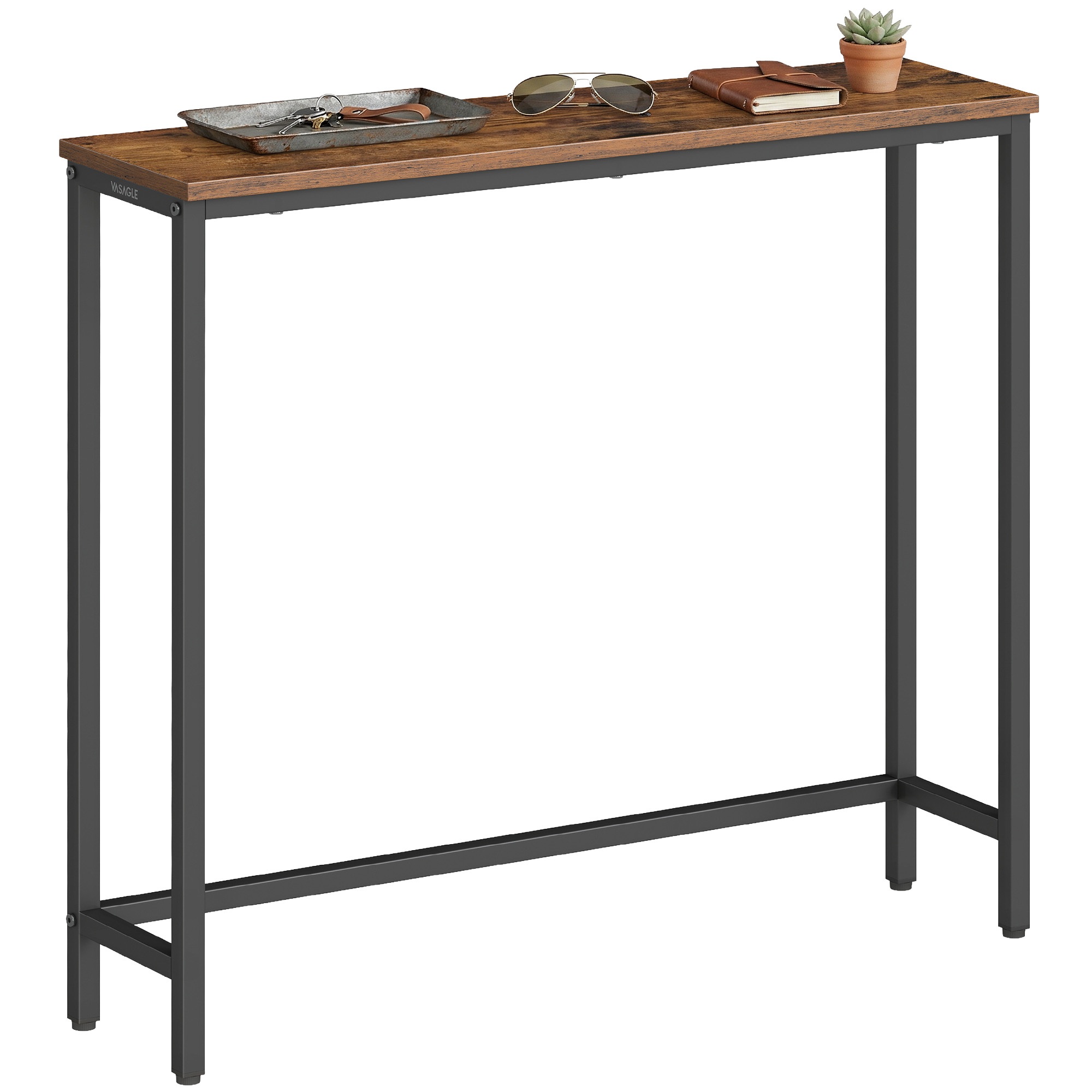 Konsoollaud, 20 x 80 x 81,2 cm, must-vintage-pruun