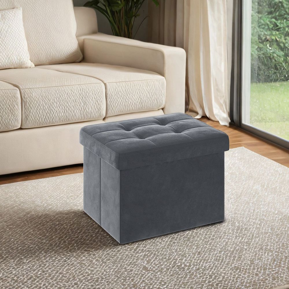 Sametist hoiupingiga istepink, kokkupandav istmekast, kaanega hoiukast