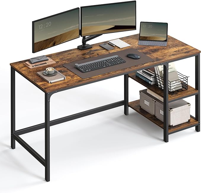 Kirjutuslaud vintage pruun/must