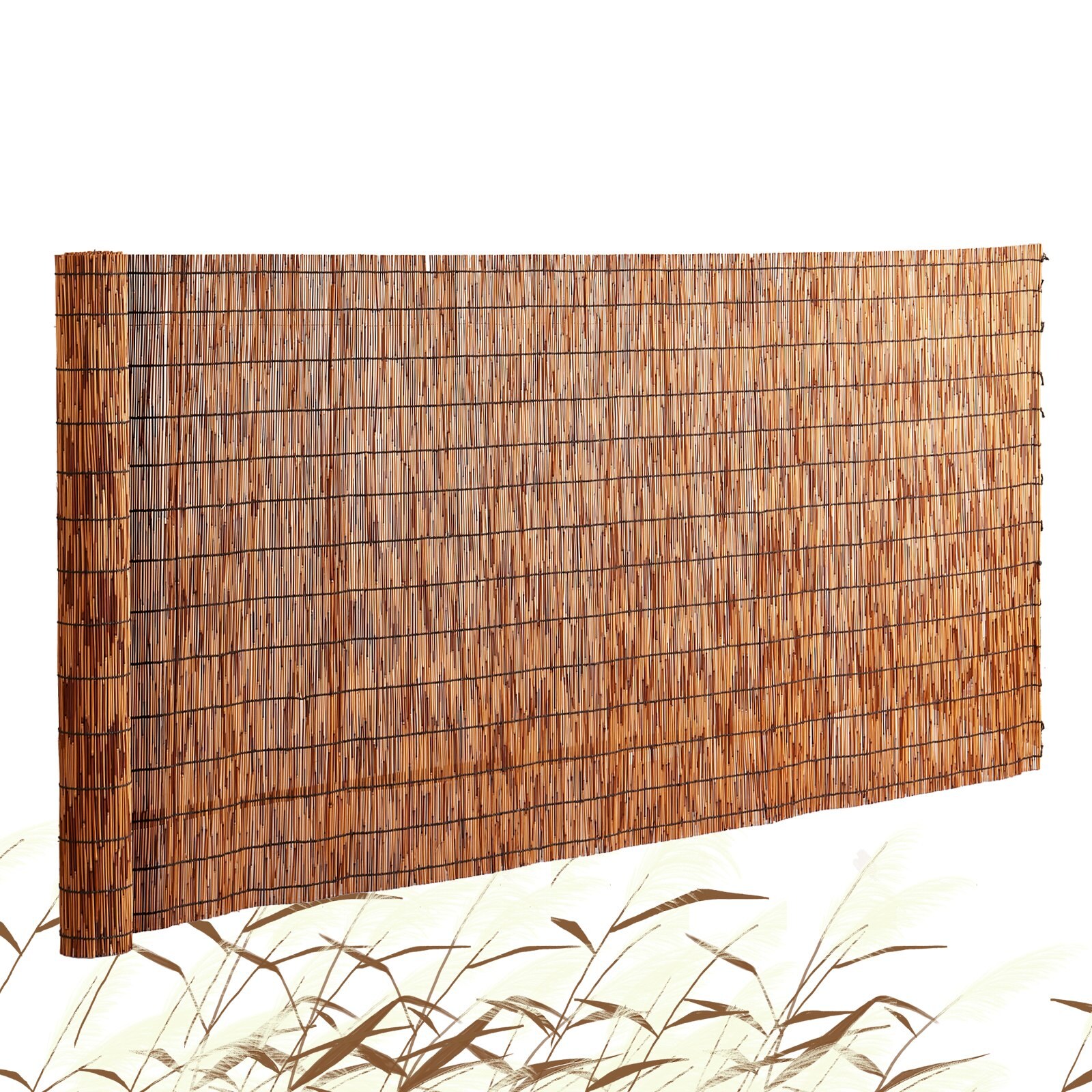 Naturaalne pillirooga aed, 1,7 m x 5 m, dekoratiivne aed tagaaia aiapiirde jagajale
