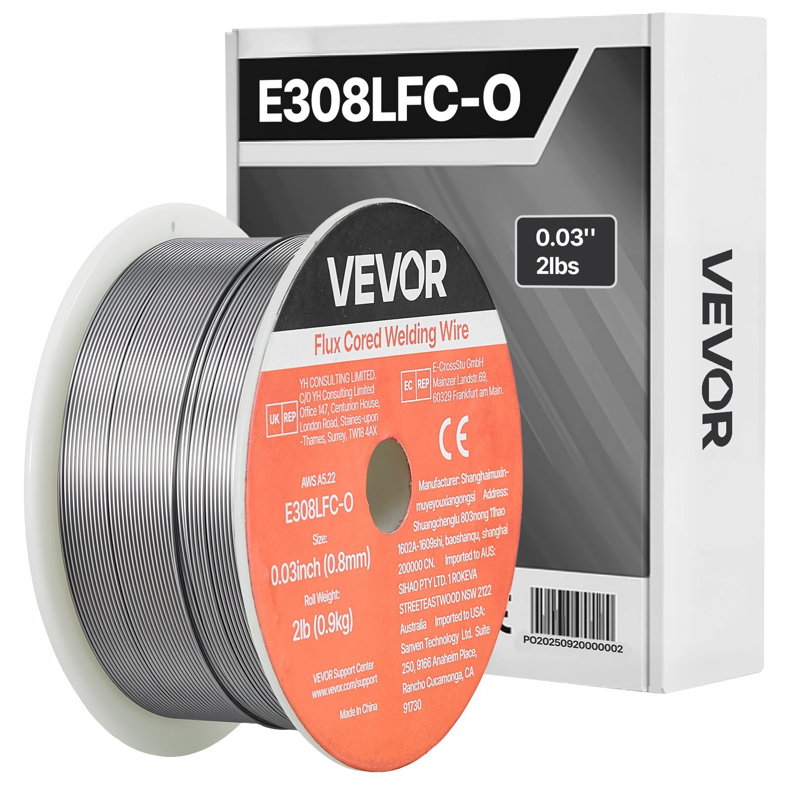 Flux Core MIG keevitustraat, E308LFC-O 0,8 mm 0,9 kg