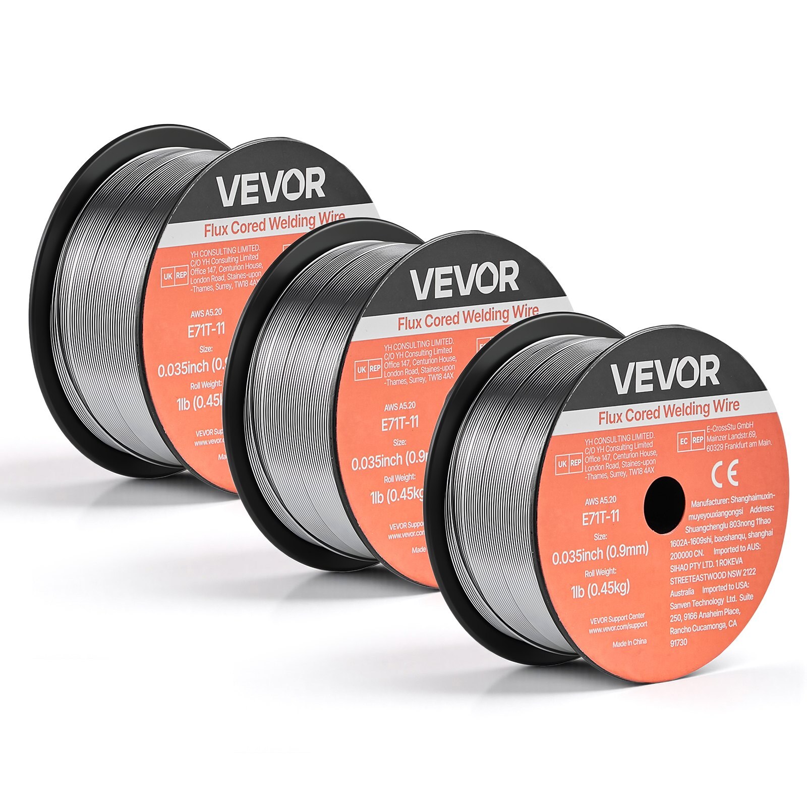 Flux Core MIG keevitustraat, E71T-11 0,9 mm 0,45 kg