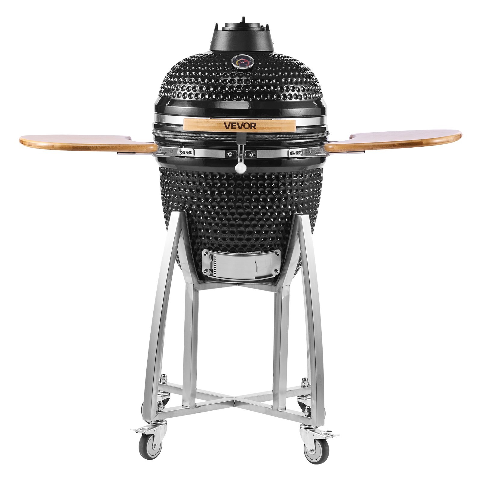 Söega suitsuahi ja grill, 450 mm Kamado söegrill, sisseehitatud termomeeter