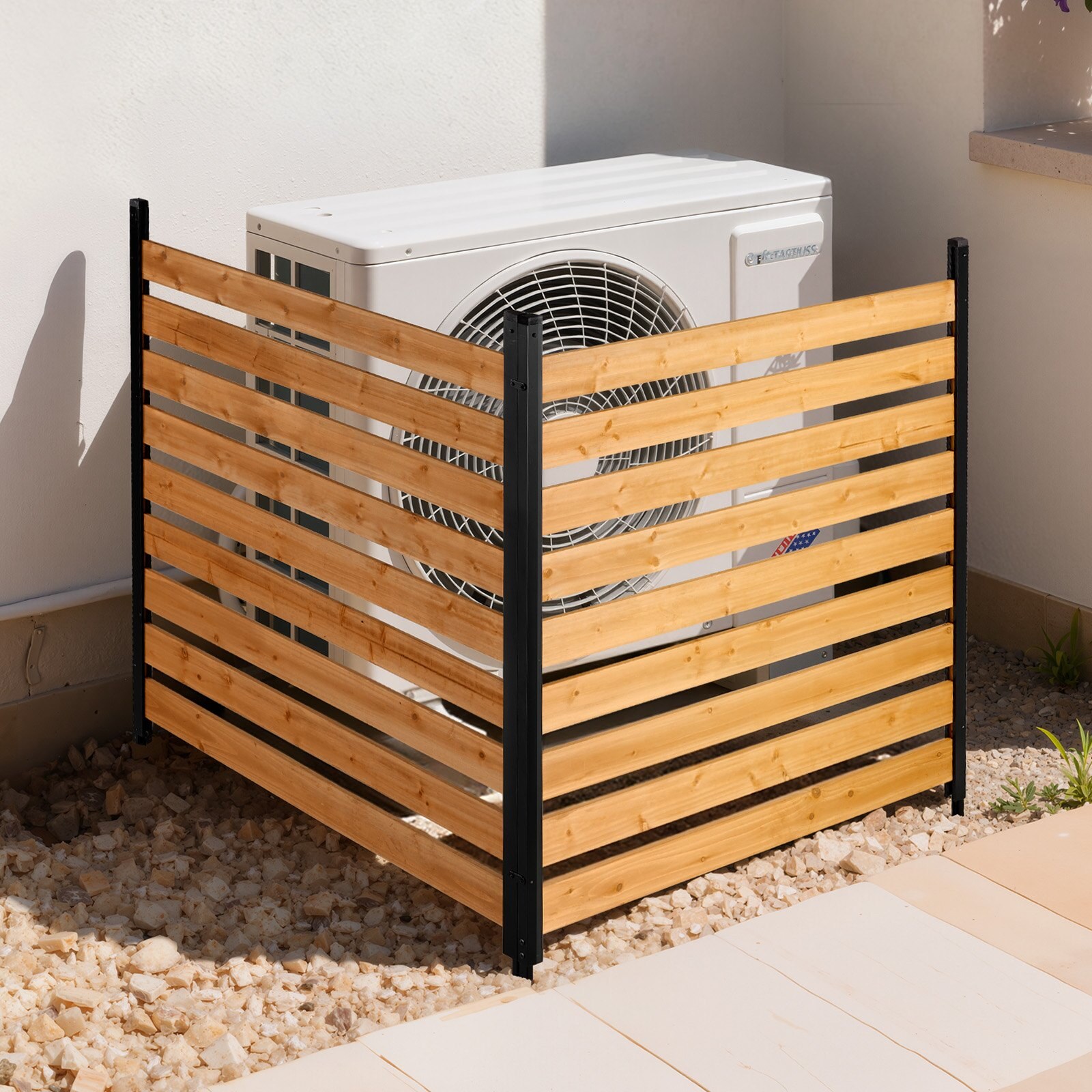 Puidust privaatsuspiire, 1219 x 1244 x 1219 mm kliimaseadme piire