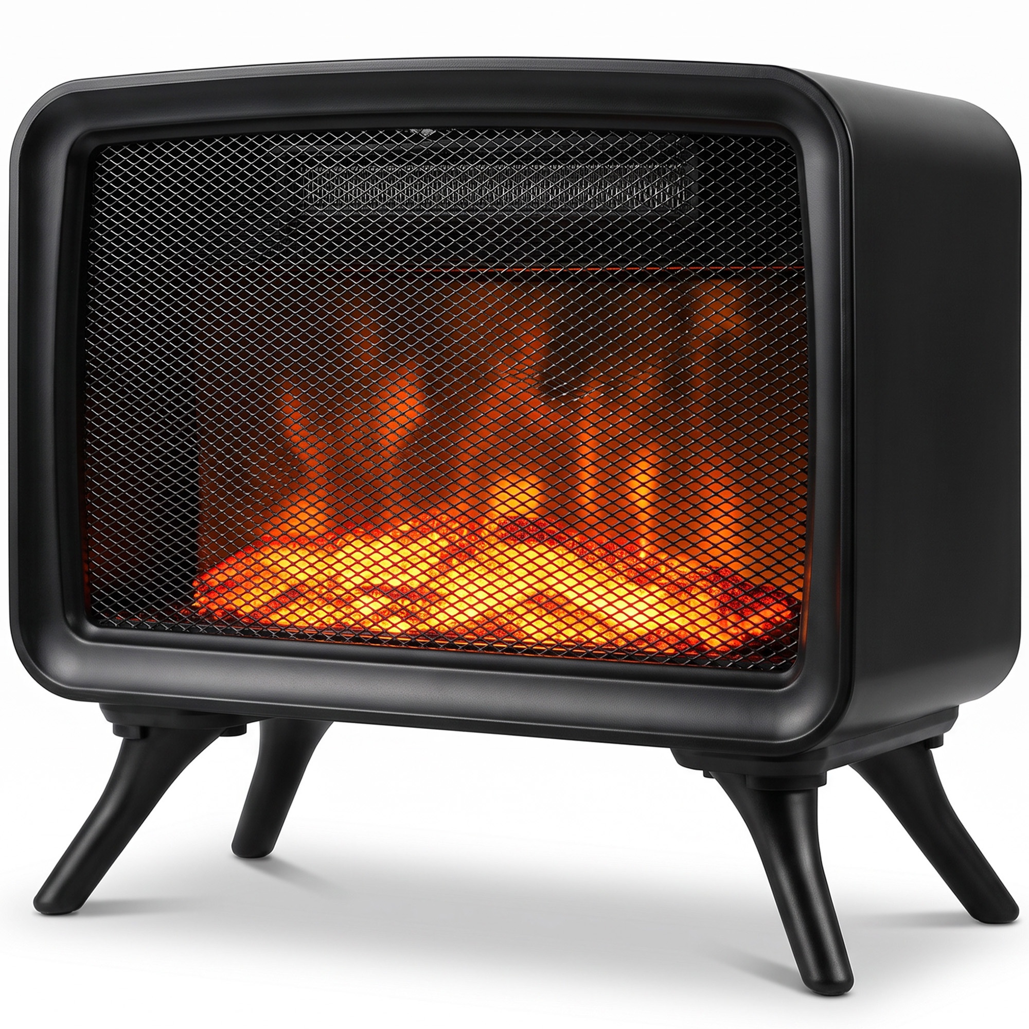 Elektrikamin kütteseadme, eemaldatava aluse, reguleeritava termostaadi ja 3D-leegiefektiga, 800/1600 W